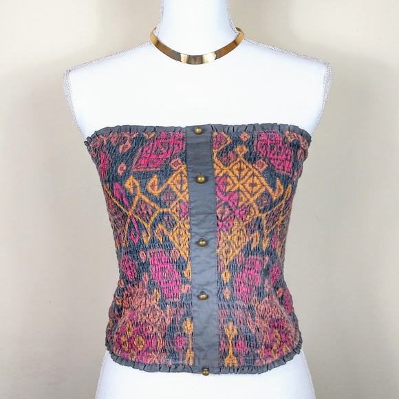 Staring at Stars Tops - Staring at Stars Multi color Ruched Tube Top